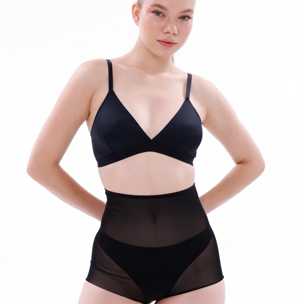 Arias Closet Siyah Mı Emay 2706 Lazer Tül Toparlayıcı Slip Hayalet Külot Korse