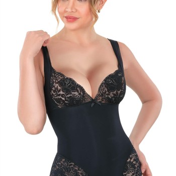 Arias Closet Siyah Mı Emay 2947 Dantelli Agraflı Body Korse