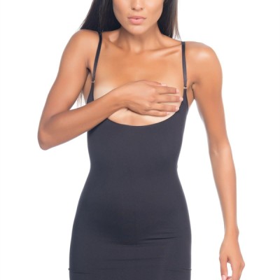 Arias Closet Siyah Mı Emay 5060 Göğsü Açık Elbise Korse