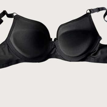 Arias Closet Siyah-Ten 2'Li Mikro Kumaş Push Up Dolgulu Balenli Günlük Destekli Sütyen