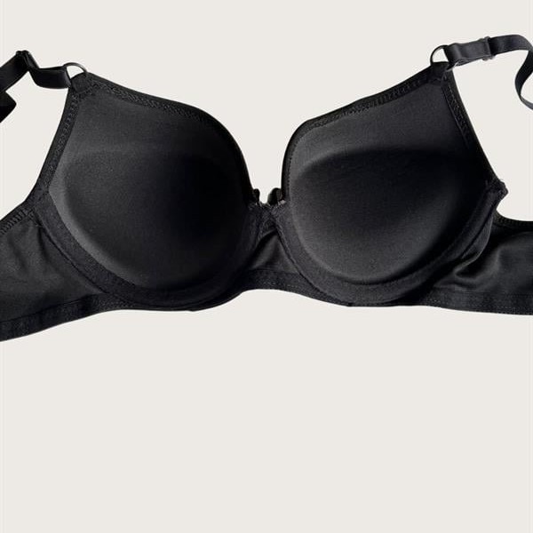 Arias Closet Siyah-Ten 2'Li Mikro Kumaş Push Up Dolgulu Balenli Günlük Destekli Sütyen