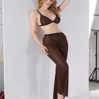 Arias Closet Siyah Transparan Fantezi Sütyen Pijama Takımı