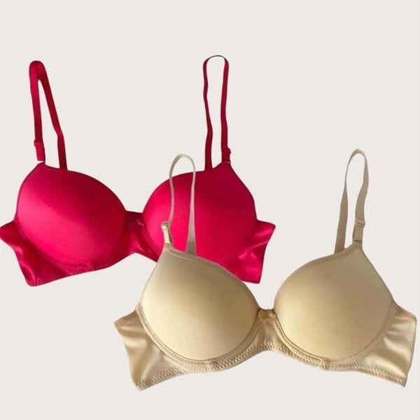 Arias Closet Ten-Kırmızı 2'Li Mikro Kumaş Push Up Dolgulu Balenli Günlük Destekli Sütyen