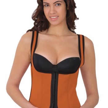 Arias Closet Turuncu Mı 9173 Terletici Agraflı Göğsü Açık Atlet Korse