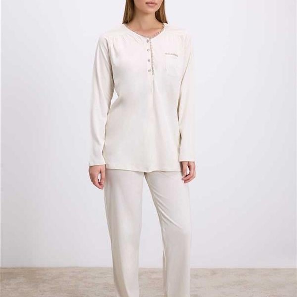 Arias Closet Uzun Kollu T-Shirt Ve Pantolon Pijama Takım