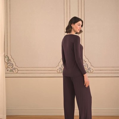 Arias Closet Uzun Kollu Ve Dantelli Pijama Takımı