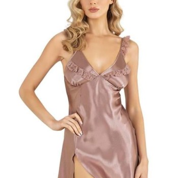 Arias Closet Vizon Kısa Saten Gecelik 8237