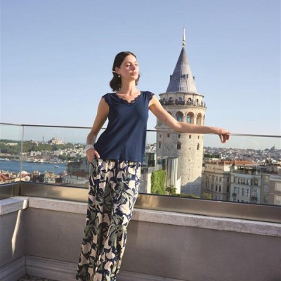 Arias Closet Yaprak Desenli Ve Dantelli 3'Lü Pijama Takımı