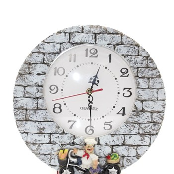 Aşçı Tasarımlı Polyester Duvar Saati Model 1 