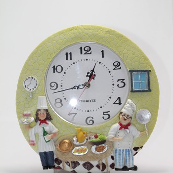 Aşçı Tasarımlı Polyester Duvar Saati Model 4