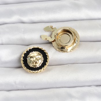 Aslan Model Gold Renk Düğme veya Manşet Broşu