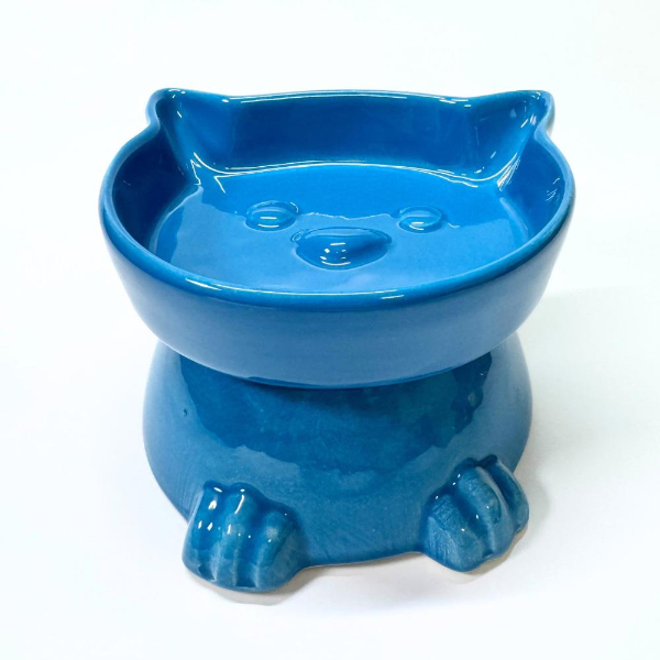 Ayaklı Kulaklı Seramik Mama Kabı 