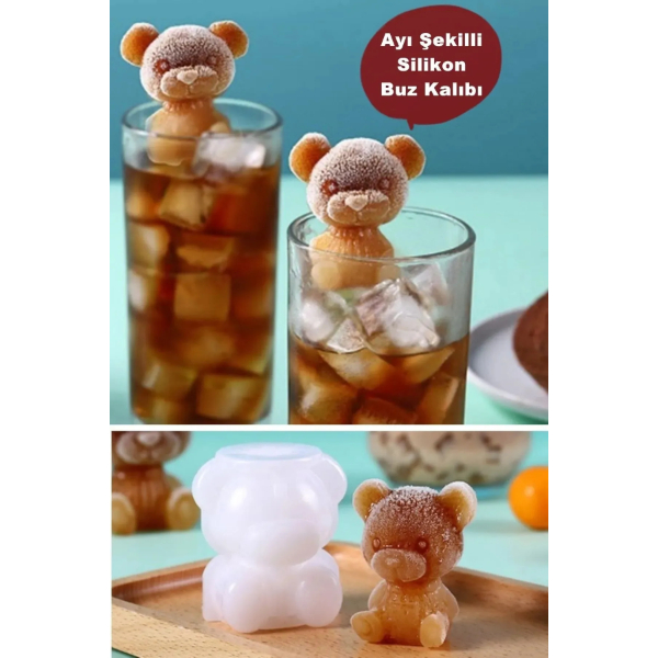 Ayı Şekilli Silikon Buz Kalıbı 