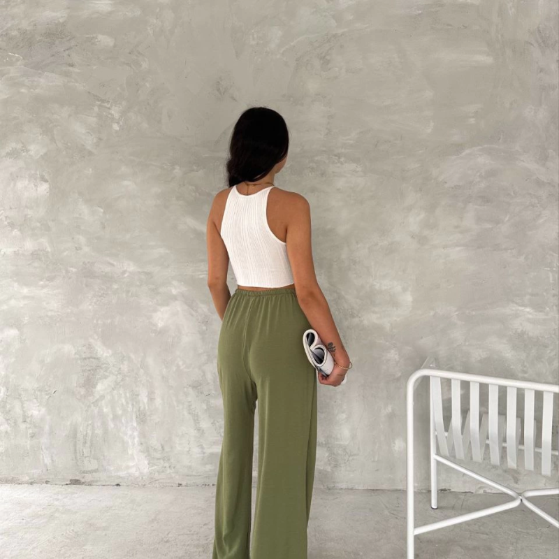 Ayrobin Oversize   Pantalon - Mint Yeşili -