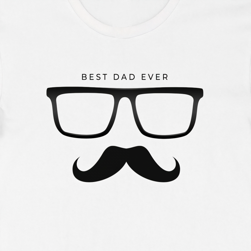 Babalar Günü Baskılı T-shirt - Beyaz -