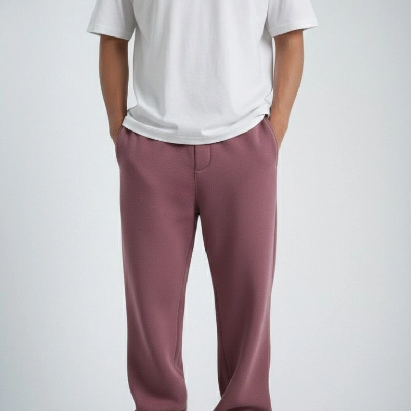 Baggy Alt Eşofman - Gül Kurusu