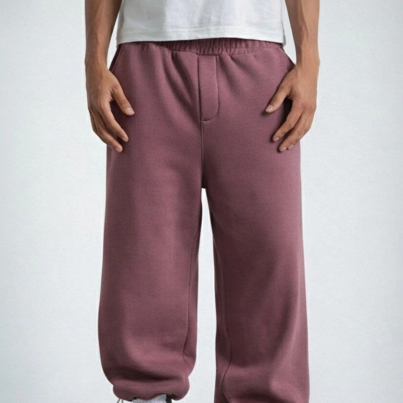 Baggy Alt Eşofman - Gül Kurusu