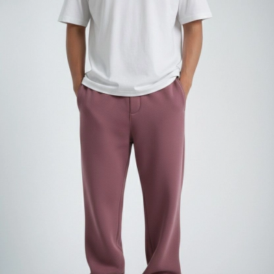 Baggy Alt Eşofman - Gül Kurusu