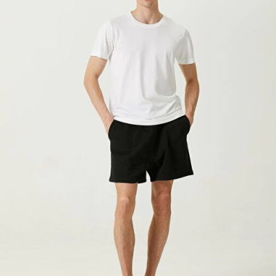 Basic Bisiklet Yaka Regular T-Shirt - Beyaz -