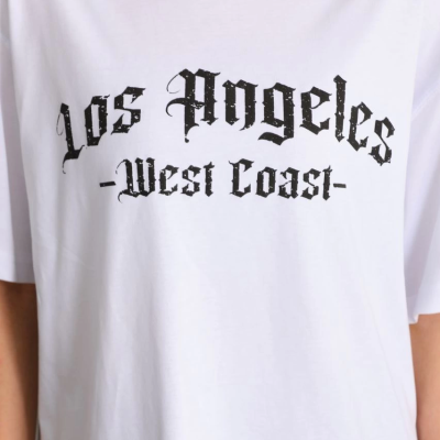 Baskılı Oversize T-Shirt - Beyaz -