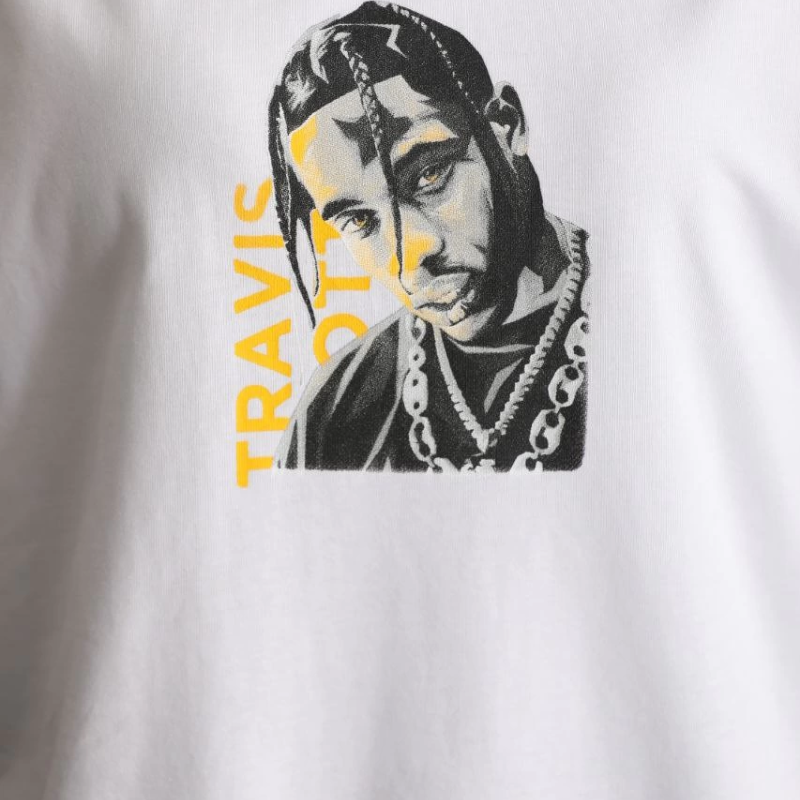Baskılı Oversize T-Shirt - Beyaz -