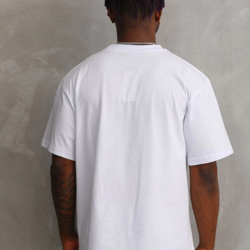 Baskılı Oversize T-Shirt - Beyaz -