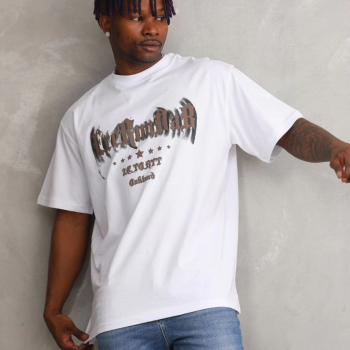 Baskılı Oversize T-Shirt - Beyaz -