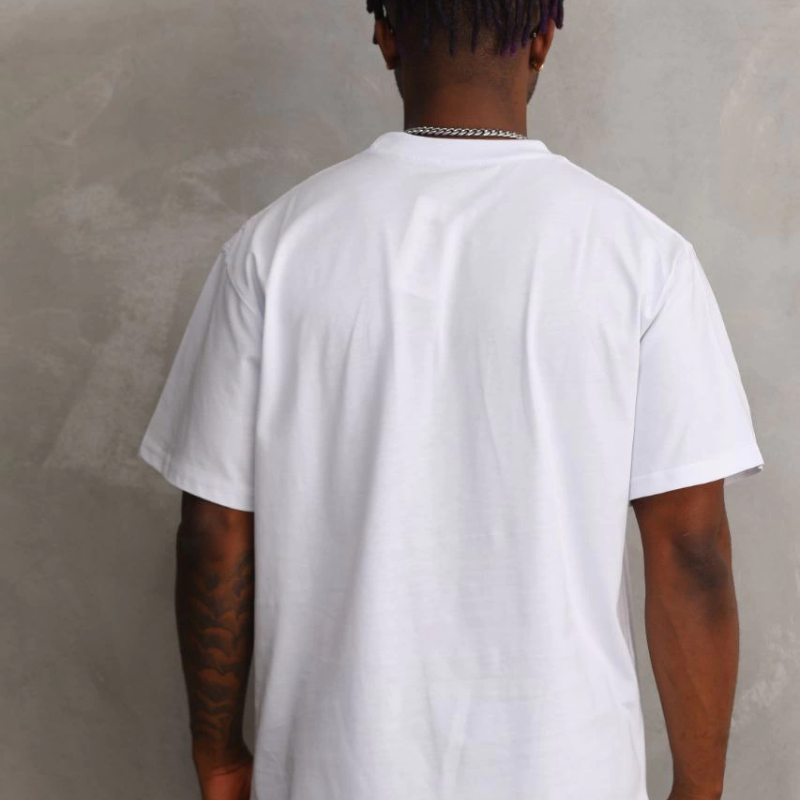 Baskılı Oversize T-Shirt - Beyaz -