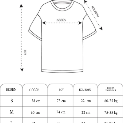 Baskılı Oversize T-Shirt - Beyaz -