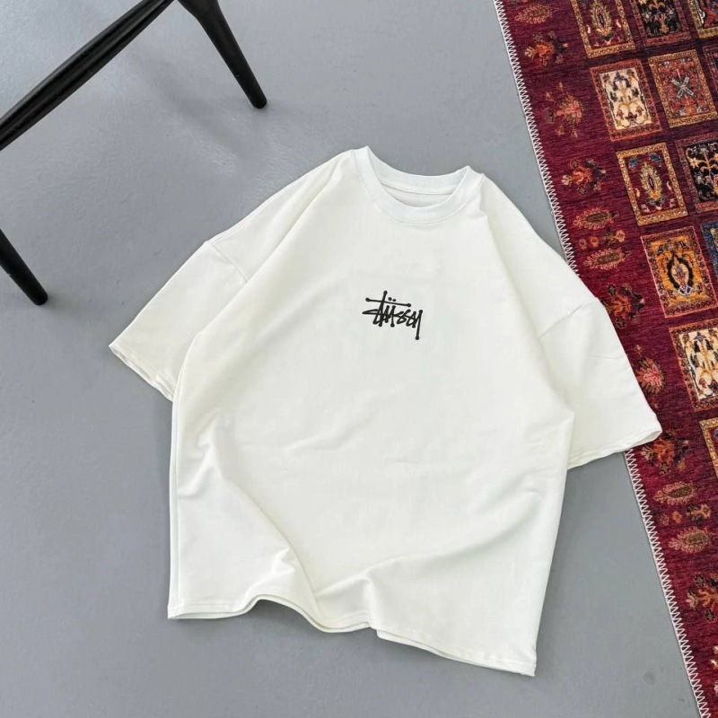 Baskılı Oversize T-shirt - Beyaz -