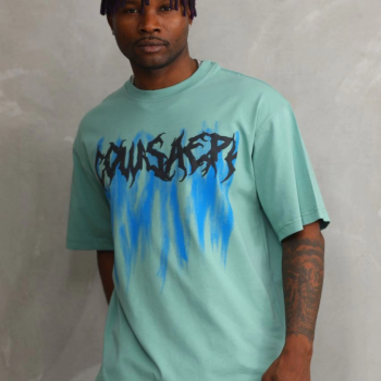 Baskılı Oversize T-Shirt - Mint Yeşili