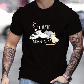 Baskılı Oversize T-Shirt - Siyah -