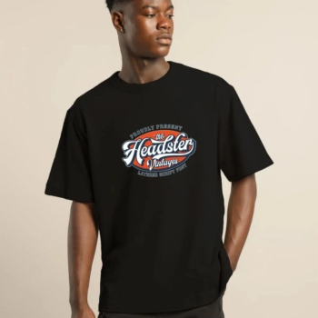 Baskılı Oversize T-Shirt - Siyah -