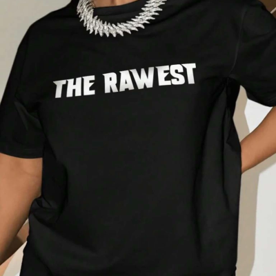 Baskılı Oversize T-shirt - Siyah -