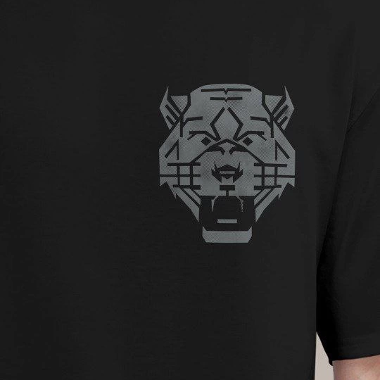 Baskılı Oversize T-shirt - Siyah -