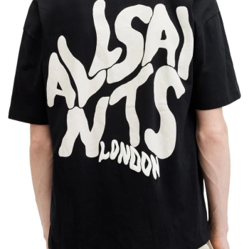 Baskılı Oversize T-shirt - Siyah -