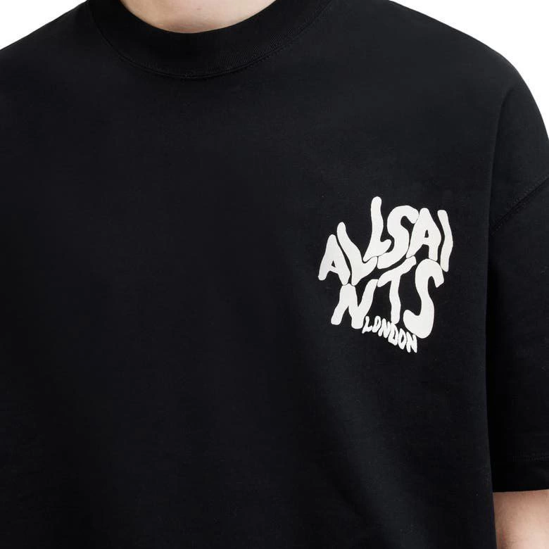 Baskılı Oversize T-shirt - Siyah -