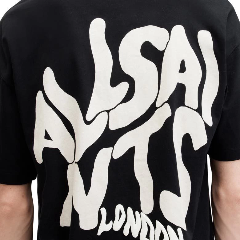 Baskılı Oversize T-shirt - Siyah -