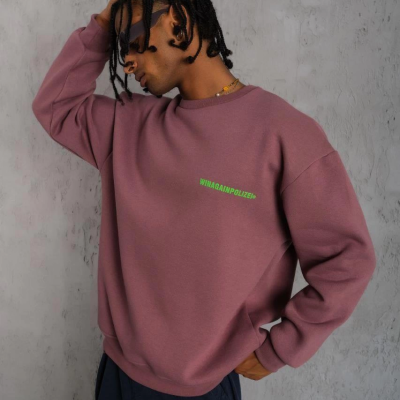 Baskılı Sweat - Gül Kurusu