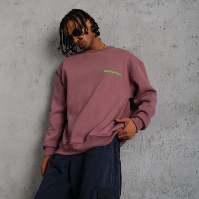 Baskılı Sweat - Gül Kurusu