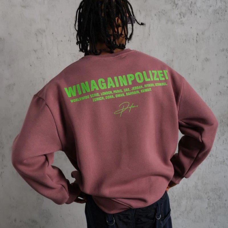 Baskılı Sweat - Gül Kurusu