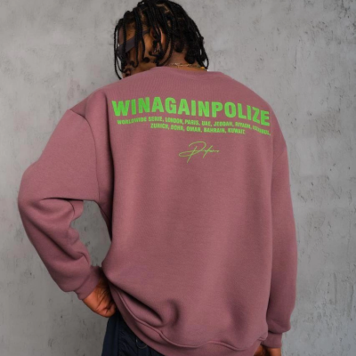 Baskılı Sweat - Gül Kurusu