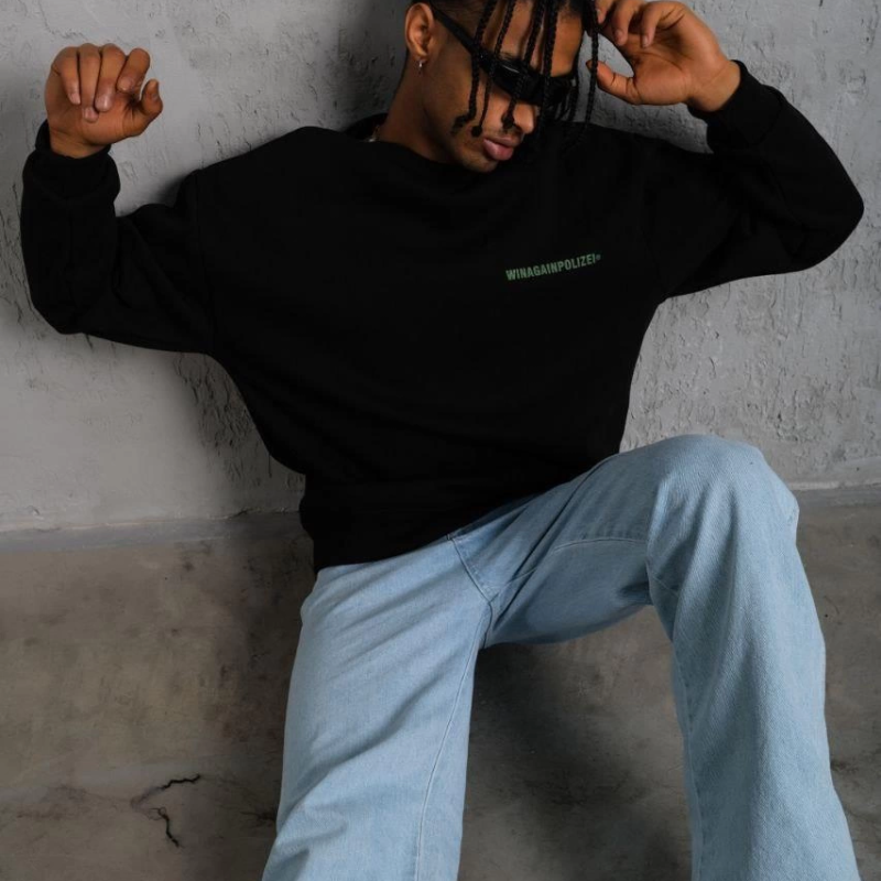 Baskılı Sweat - Siyah -