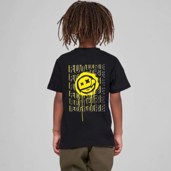 Baskılı T-Shirt - Siyah -