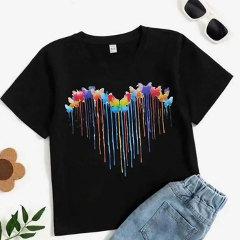 Baskılı T-Shirt - Siyah -