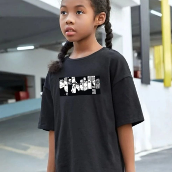 Baskılı T-Shirt - Siyah -