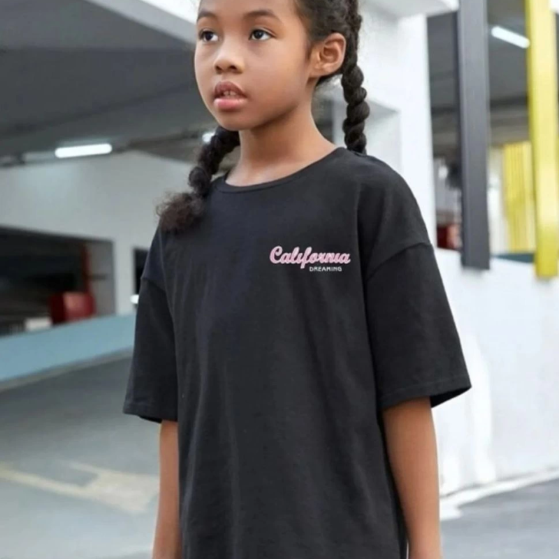 Baskılı T-Shirt - Siyah -