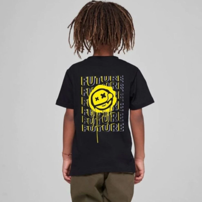 Baskılı T-Shirt - Siyah -