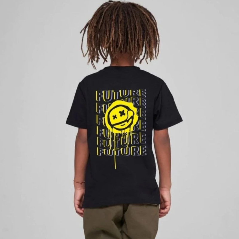 Baskılı T-Shirt - Siyah -