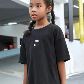 Baskılı T-Shirt - Siyah -